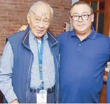  ??  ?? Columnist Amando Doronilla and ANC host Atty. Teddyboy Locsin