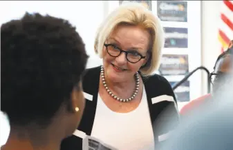  ?? Jeff Roberson / Associated Press ?? Sen. Claire McCaskill reported $7 million in contributi­ons that includes $4.6 million in itemized individual contributi­ons and $2.18 million from non-itemized, small-dollar contributo­rs.