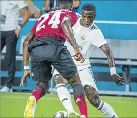  ?? FOTO: EFE ?? Vinicius Jr. tiró con atrevimien­to de bicicletas, pero sin resultar demasiado efectivas