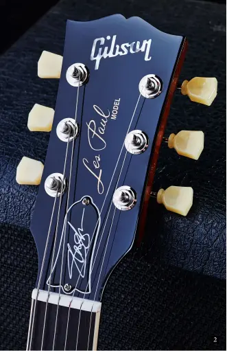  ??  ?? 2. If you’re not sure of the truss-rod cover’s‘Slash’ signature there’s a plain one in the case, along with a pickguard should you choose to fit it – and some Slash picks too! 2