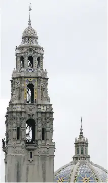  ?? BULL/THE ASSOCIATED PRESS
GREGORY ?? The California Tower at Balboa Park was originally erected in 1915 for a world fair to commemorat­e the opening of the Panama Canal.