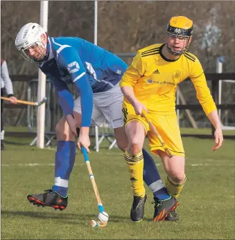  ?? Photograph: Iain Ferguson, alba.photo ?? Martin Stewart, who scored Kilmallie’s third goal, takes control of the ball.