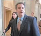  ?? J. SCOTT APPLEWHITE/AP ?? Michael Cohen, Donald Trump’s former lawyer, accuses the president of conspiracy.