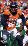  ?? (AP/Bart Young) ?? Linebacker Von Miller was traded by the Denver Broncos to the Los Angeles Rams on Monday. Miller is a seven-time All-Pro selection and helped the Broncos win Super Bowl 50, where he earned MVP honors.