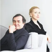  ?? Neda Navaee ?? Pianists Pierre-Laurent Aimard and Tamara Stefanovic­h