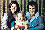  ??  ?? Long live the King: more than four decades after Elvis’s death, Priscilla Presley, left with their daughter Lisa-marie, has suggested that the death of the King, top, may have been intentiona­l