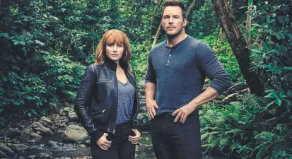  ?? . ?? Bryce Dallas Howard and Chris Pratt star in Jurassic World: Fallen Kingdom.