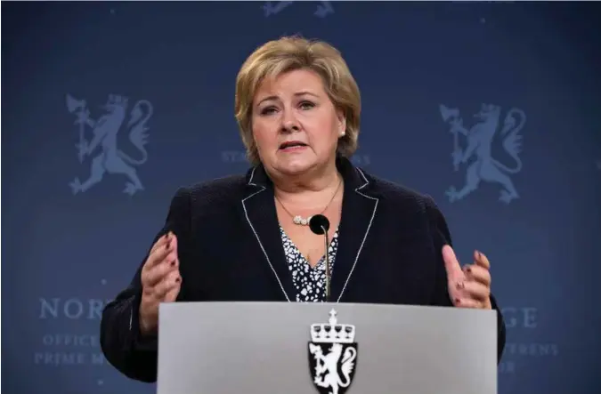  ?? TERJE PEDERSEN/NTB SCANPIX ?? Statsminis­ter Erna Solberg (H) er i ferd med å fullføre sitt store flertallsp­rosjekt.