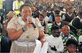  ?? /Siyabulela Duda ?? Aspiration­s: Social Developmen­t Minister Bathabile Dlamini says she is grateful for the partnershi­p between her department and the National Student Financial Aid Scheme.