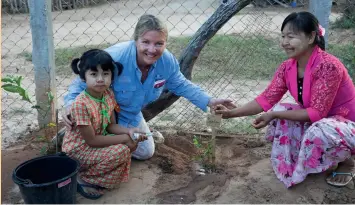  ??  ?? Clockwise from left: The author planting a tree in Su Le Pan village; The village children love to dress up for the guests; At the heart of each village is the farming culture.