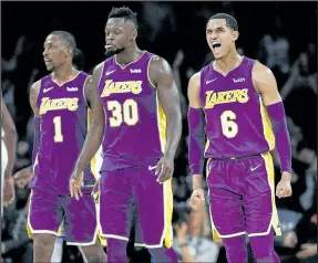  ?? AP ?? Kentavious Caldwell-Pope (left), Julius Randle and Jordan Clarkson are each talented young players, but could be pushed out by the Lakers.