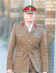  ?? Picture: PA. ?? Brigadier Chris Coles arrives at the inquest.