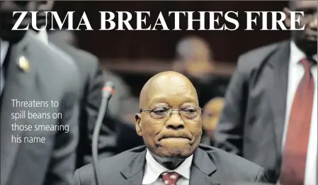  ?? PICTURE: FELIX DLANGAMAND­LA (NETWERK24). ?? Former president Jacob Zuma appeared in the Durban High Court yesterday on 16 case was postponed to July 27. charges related to corruption, racketeeri­ng, money laundering and fraud. The