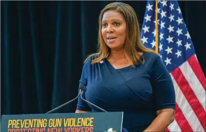  ?? MARY ALTAFFER FILE — THE ASSOCIATED PRESS ?? New York State Attorney General Letitia James.