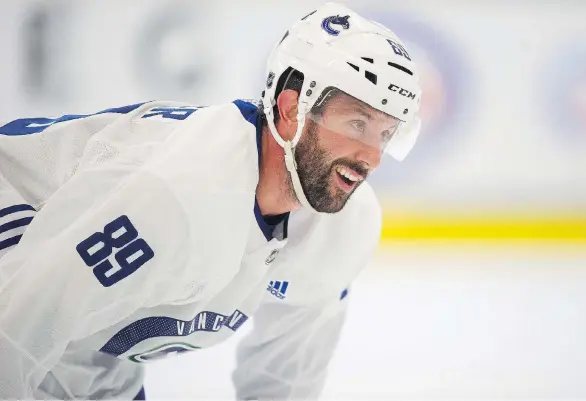 ?? JASON PAYNE ?? Sam Gagner, who has two years remaining on his contract with the Canucks, was put on waivers Monday. If he doesn’t get picked up, he could go to the AHL’s Utica Comets.