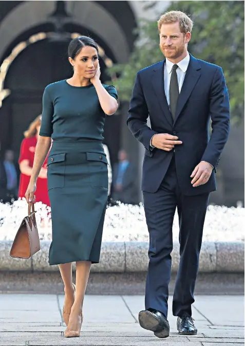  ??  ?? The Duke of Sussex is thought to have arrived yesterday while the pregnant Duchess remains in the US on the advice of her doctor