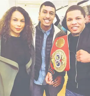  ??  ?? Ibby and Jade with Gervonta “Tank” Davis