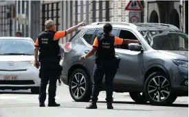  ?? FOTO: LEHTIKUVA/AFP/JOHN THYS ?? – Det är tydligt att hans mål var att skada polisen och den belgiska staten, sade den lokala polischefe­n på en presskonfe­rens.