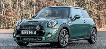  ??  ?? The Mini 60 Years Edition has special British racing green colour, unique wheels and custom interior trim.