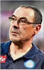 ?? — AFP ?? A lot at stake: Napoli’s head coach Maurizio Sarri is not ready to hand in his resignatio­n.