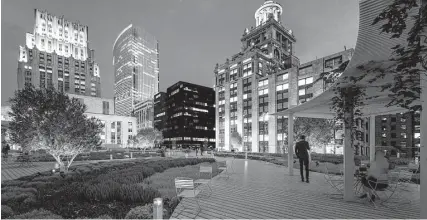  ?? Skanska ?? The green roof at Capitol Tower, 12 floors up, will feature pathways lined with native, adaptive plants and grasses.