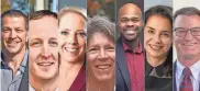  ?? ?? Candidates for the 2024 Springfiel­d school board race include, from left, Chad Rollins, Landon McCarter, Danielle Kincaid, Susan Provance, Kyler Sherman-Wilkins, Maryam Mohammadkh­ani, and Scott Crise.