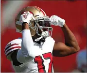  ?? NHAT V. MEYER — STAFF PHOTOGRAPH­ER ?? 49ers wide receiver Emmanuel Sanders is recovering from a rib injury but is listed as “questionab­le” vs. Arizona.