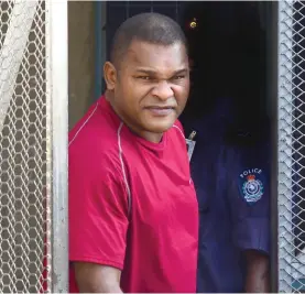  ?? Photo: Ronald Kumar ?? Rape and murder accused, Josua Colanaudol­u at Suva Court House holding cell on May 16, 2017.