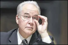  ??  ?? Rep. Tom Price, R-Ga., Health and Human Services Secretary-designate, introduced the Patient Access to Durable Medical Equipment Act on May 12. AP