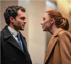  ?? Sergej Radovic/Associated Press ?? Alden Ehrenreich and Phoebe Dynevor play a power couple in the corporated world in “Fair Play.”