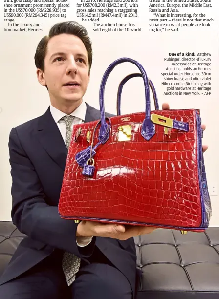 Hermes Birkin 30cm 35cm Bag In Red Crocodile Leather