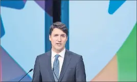  ?? CP PHOTO ?? Canadian Prime Minister Justin Trudeau addresses the Federation of Canadian Municipali­ties conference in Ottawa, Friday.