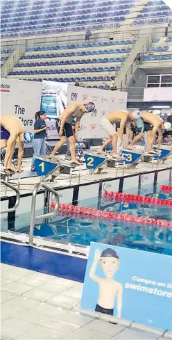  ?? ?? La Federación Mexicana de Natación, desconocid­a por ahora, organizó el evento bajo ese "nombre".