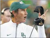  ?? FILE PHOTO BY LM OTERO — ASSOCIATED PRESS ?? Former Baylor coach Art Briles was hired, and released, during an 11-hour span Monday by Hamilton of the CFL.