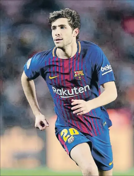  ?? SOCCRATES IMAGES / GETTY ?? Sergi Roberto, de 25 años, es uno de los exponentes de la Masia, donde ingresó con 14