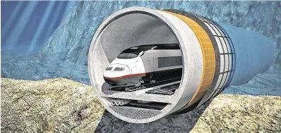  ??  ?? Undersea link: A rendering of the planned Tallin to Helsinki rail tunnel and, left, Danny McCoy