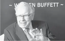  ?? NATI HARNIK/AP 2019 ?? Now 90 years old, Berkshire Hathaway Chairman and CEO Warren Buffett said in a letter to stockholde­rs released over the weekend that he has no plans to retire.