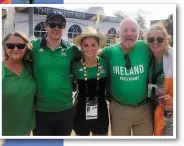  ??  ?? Left: Ireland players celebrate with goalkeeper Ayeisha McFerran after their quarter-final victory over India. Above: Chloe Watkins with her mother Pascal, brother Gareth, father Gordon and sister Courtney after the victory over India in the group stages. Inset left: Nikki Evans qualifying as a lawyer two years ago. Inset far left: Zoe Wilson in action.