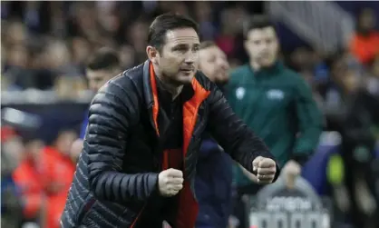  ??  ?? Frank Lampard said both sides ‘had incredible chances’ and admitted: ‘It hasn’t been many timesthis season where I have had to say “we kind of got away with that”.’ Photograph: Alberto Saiz/AP