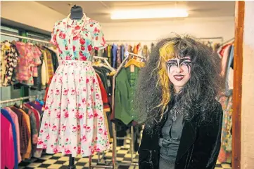  ?? ?? DRESS TO THRILL: Josephine Hawley in her Kitschy Kat store. Picture by Steve Brown.