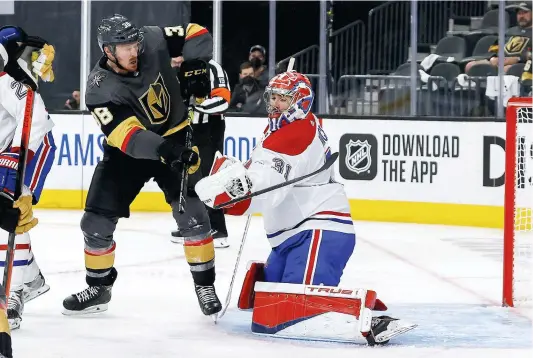  ?? PHOTO AFP ?? Une fois de plus, le gardien Carey Price était au sommet de son art, hier. Sur cette séquence, il a frustré Patrick Brown.