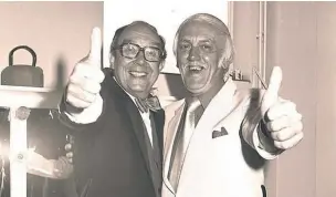  ??  ?? Eric Morecambe and Stan Stennett