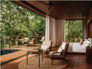  ??  ?? The rooms at the Mandarina are designed for indoor-outdoor living