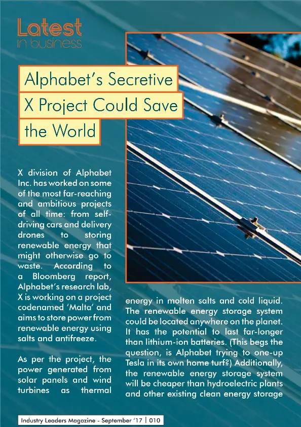 Alphabet S Secretive X Project Could Save The World Pressreader