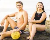  ?? COURTESY PHOTO ?? Senior twins Max and Ari Stone star in water polo for rival schools, Bishop’s and La Jolla.