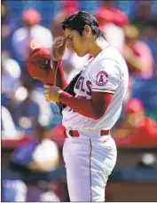  ?? JAE C. HONG Associated Press ?? SHOHEI OHTANI tossed a career-high 55 splitfinge­red fastballs and finished with 10 strikeouts.