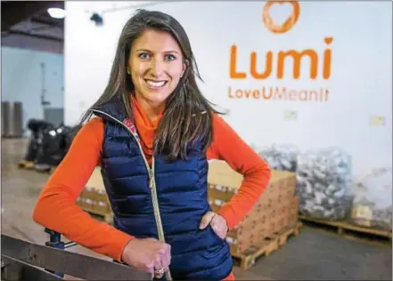  ?? SUBMITTED PHOTO ?? Hillary Murray, founder and CEO of Lumi Juice, has moved the company from Charlottes­ville, Va. to Malvern.