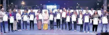  ??  ?? An awards ceremony was held in the Capital to recognise the efforts of individual states and union territorie­s in the Swasth Bharat Yatra