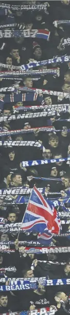  ?? ?? Rangers supporters were put through the mill at Ibrox on Wednesday evening