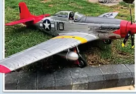  ??  ?? A MODEL plane enthusiast, Paul Gait offered this radio-controlled Second World War fighter for sale on Facebook. He sold the model of an American P-51C Mustang, above, for £200 in July 2017 – telling buyers to ‘collect from Gatwick’.